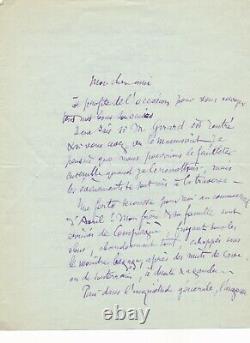 Albert ROBIDA peur pour le beffroi de Compiègne lettre autographe signée P. Fort