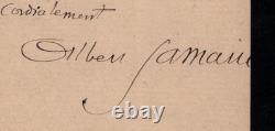 Albert Samain, Lettre autographe signée à A. Fontaine, Invitation mondaine, 1899
