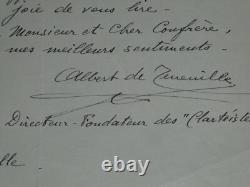 Albert de Teneuille Lettre autographe signée à Armand Godoy Foch 1929