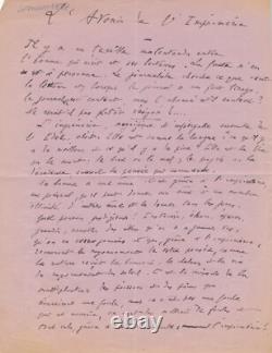 Albin Valabrègue 1 manuscrit autographe signé imprimerie 2 lettres photographie