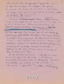 Albin Valabrègue 1 manuscrit autographe signé imprimerie 2 lettres photographie