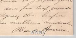 Alexander Harrison Lettre autographe signée, Achat d'une marine du Salon XIX