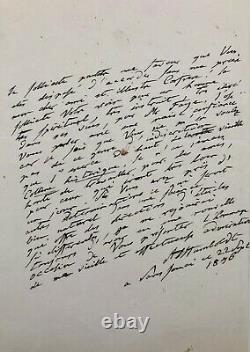 Alexander von HUMBOLDT Lettre autographe signée