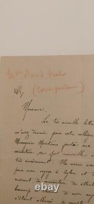 Alexandra David-Neel, Lettre autographe signée adressée à André Lebon le28/6/1911