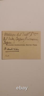 Alexandra David-Neel, Lettre autographe signée adressée à André Lebon le28/6/1911