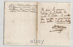 Alexandre ANTIGNA Peintre LETTRE AUTOGRAPHE SIGNÉE un tableau à l'Odéon