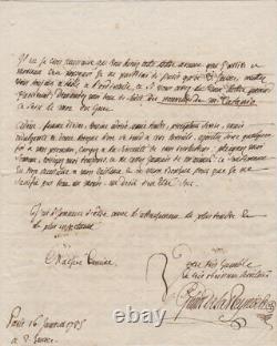 Alexandre Balthazar Laurent GRIMOD DE LA REYNIÈRE Lettre autographe signée