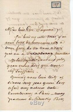 Alexandre DUMAS Lettre autographe signée, Russie 18-30 septembre 1859