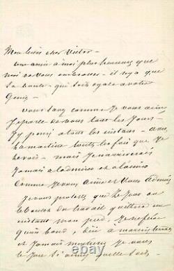 Alexandre DUMAS Lettre autographe signée à Victor HUGO, à Jersey