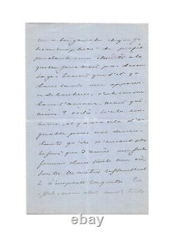 Alexandre DUMAS (fils) / Lettre autographe signée / Second Empire / République