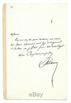 Alexandre DUMAS père / Lettre autographe signée / Marie Dorval Paris Romantique