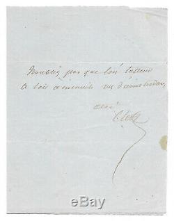 Alexandre DUMAS père / Lettre autographe signée / Rue d'Amsterdam