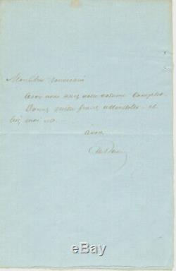 Alexandre DUMAS père / Superbe Lettre autographe signée / Circa 1853