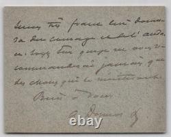 Alexandre Dumas Fils Carte lettre autographe signée adressée à Monsieur Marck