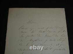 Alexandre-Edouard Goria Lettre autographe signée à Mme Coche 1850