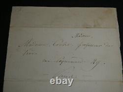 Alexandre-Edouard Goria Lettre autographe signée à Mme Coche 1850