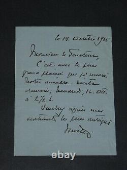 Alexandre Petrovitch Izvolski Lettre autographe signée à un Sénateur 1915