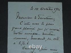 Alexandre Petrovitch Izvolski Lettre autographe signée à un Sénateur 1915