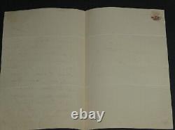 Alexandre de Laborde LETTRE AUTOGRAPHE SIGNÉE d'excuse, absence suite accident