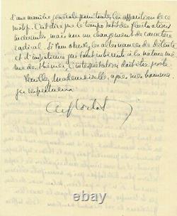 Alfred CORTOT belle lettre autographe signée sur le 2e trio de Schumann