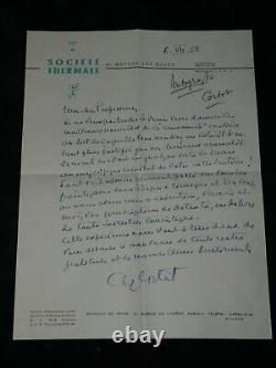 Alfred Cortot LETTRE AUTOGRAPHE SIGNÉE À C. Olivier Randonnée routière 1958