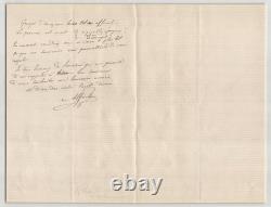 Alfred RICHE Lettre autographe signée à un ami Biographie de Wurtz 1887