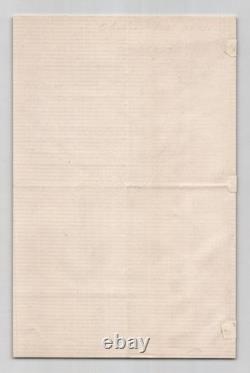 Alfred RICHE Lettre autographe signée à un ami Biographie de Wurtz 1887