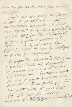 Alfred de VIGNY Lettre autographe signée / 4 pages / La Maine-Giraud. 1847
