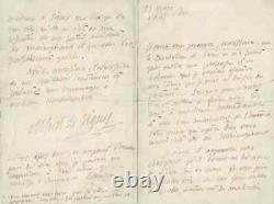 Alfred de VIGNY Lettre autographe signée / 4 pages / La Maine-Giraud. 1847