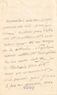 Alfred de VIGNY Lettre autographe signée au comte d'ORSAY- Dandysme