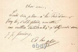 Alphonse DAUDET, Ecrivain, 1860, Lettre Autographe Signée