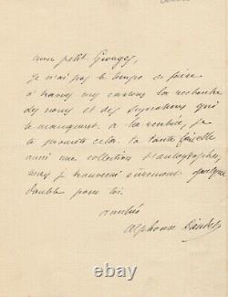 Alphonse DAUDET Lettre autographe signée