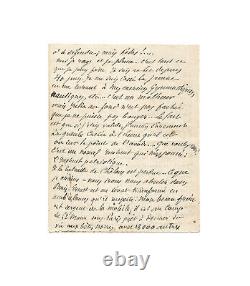 Alphonse DAUDET / Lettre autographe signée / Siège de Paris / Sedan / 1870