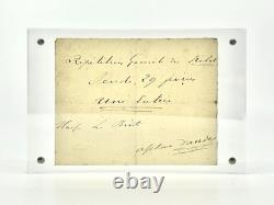 Alphonse DAUDET Lettre et billet autographe signé Le Nabab Théatre