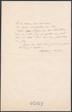 Alphonse DAUDET lettre autographe signée dîner de lettrés