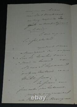 Alphonse DE LAMARTINE, Ministre BELLE LETTRE AUTOGRAPHE POLITIQUE SIGNÉE, 1843