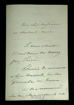 Alphonse De Lamartine Belle Lettre Autographe Signee De 3 Pages