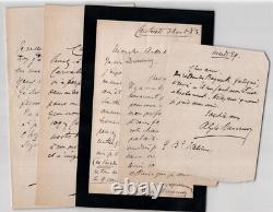 Alphonse Duvernoy Ensemble de 5 lettres autographes signées