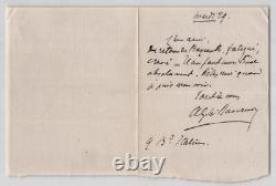 Alphonse Duvernoy Ensemble de 5 lettres autographes signées
