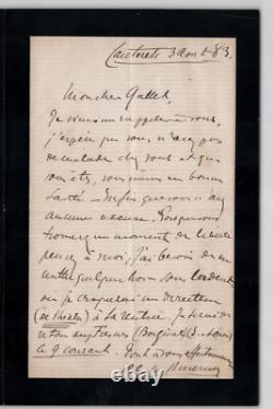 Alphonse Duvernoy Ensemble de 5 lettres autographes signées