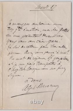 Alphonse Duvernoy Ensemble de 5 lettres autographes signées