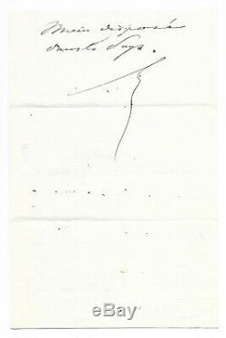 Alphonse de LAMARTINE / Lettre autographe signée / Auxerre
