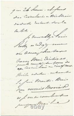 Alphonse de LAMARTINE / Lettre autographe signée / Combat / Horace / Romantisme