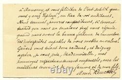 Amédée REUCHSEL lettre autographe signée Belle lettre sur interprétation L'Hiver
