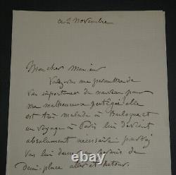 Amédée de Noé dit Cham, Illustrateur LETTRE AUTOGRAPHE SIGNÉE