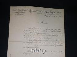 Anatole de LAWOESTINE Lettre signée- Autographe Comte de l'Angle-Beaumanoir