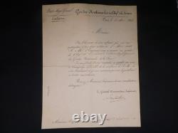 Anatole de LAWOESTINE Lettre signée- Autographe Comte de l'Angle-Beaumanoir