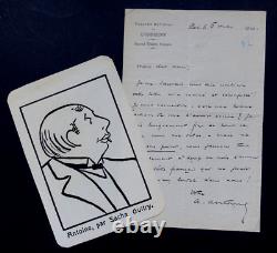 André ANTOINE À Sacha GUITRY- LETTRE AUTOGRAPHE SIGNÉE