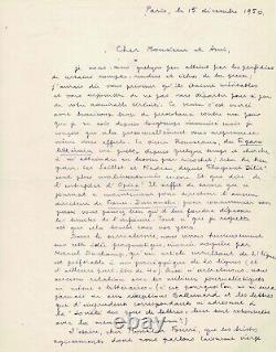 André BRETON Lettre autographe signée. Le surréalisme et Marcel DUCHAMP