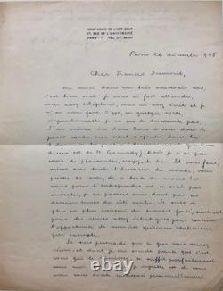 André BRETON Lettre autographe signée à Francis Dumont (1948)